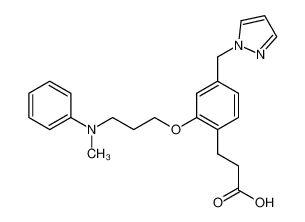 3-(2-(3-(N-methyl-N-phenylamino)propoxy)-4-(pyrazol-1-ylmethyl)phenyl)propanoic acid CAS:499145-49-2 manufacturer & supplier