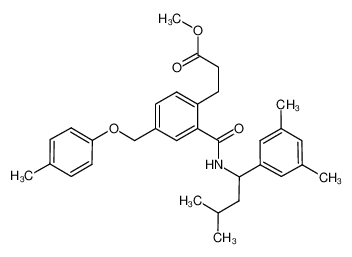 3-(2-((3-methyl-1-(3,5-dimethylphenyl)butyl)carbamoyl)-4-(4-methylphenoxymethyl)phenyl)propanoic acid methyl ester CAS:499146-25-7 manufacturer & supplier