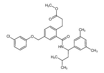 3-(2-((3-methyl-1-(3,5-dimethylphenyl)butyl)carbamoyl)-4-(3-chlorophenoxymethyl)phenyl)propanoic acid methyl ester CAS:499146-27-9 manufacturer & supplier