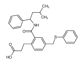 3-(2-((3-methyl-1-phenylbutyl)carbamoyl)-4-phenylthiomethylphenyl)propanoic acid CAS:499147-16-9 manufacturer & supplier