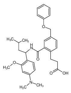 3-(2-((3-methyl-1-(4-dimethylamino-2-methoxyphenyl)butyl)carbamoyl)-4-phenoxymethylphenyl)propanoic acid CAS:499148-14-0 manufacturer & supplier