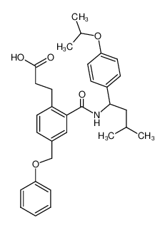 3-(2-((3-methyl-1-(4-isopropyloxyphenyl)butyl)carbamoyl)-4-phenoxymethylphenyl)propanoic acid CAS:499148-18-4 manufacturer & supplier