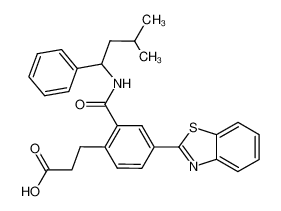 3-(2-((3-methyl-1-phenylbutyl)carbamoyl)-4-(benzothiazol-2-yl)phenyl)propanoic acid CAS:499148-78-6 manufacturer & supplier