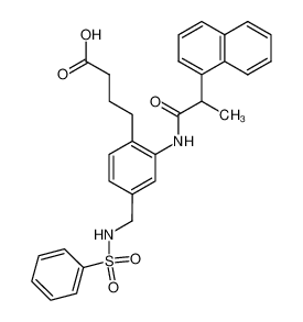 4-(2-((2-(naphthalen-1-yl)propanoyl)amino)-4-phenylsulfonylaminomethylphenyl)butanoic acid CAS:499150-88-8 manufacturer & supplier