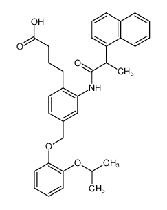 4-(2-((2-(naphthalen-1-yl)propanoyl)amino)-4-(2-isopropyloxyphenoxymethyl)phenyl)butanoic acid CAS:499151-35-8 manufacturer & supplier