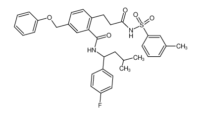 N-(3-methylphenylsulfonyl)-3-(2-((3-methyl-1-(4-fluorophenyl)butyl)carbamoyl)-4-phenoxymethylphenyl)propanamide CAS:499152-05-5 manufacturer & supplier