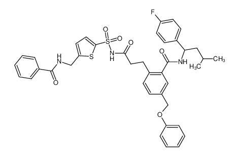 N-(5-benzoylaminomethylthiophen-2-ylsulfonyl)-3-(2-((3-methyl-1-(4-fluorophenyl)butyl)carbamoyl)-4-phenoxymethylphenyl)propanamide CAS:499152-20-4 manufacturer & supplier