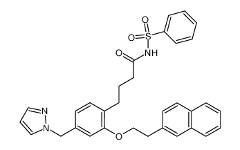 N-phenylsulfonyl-4-(2-(2-(naphthalen-2-yl)ethoxy)-4-(pyrazol-1-ylmethyl)phenyl)butanamide CAS:499152-82-8 manufacturer & supplier