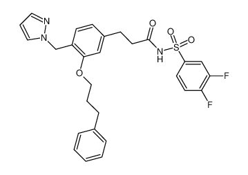 N-(3,4-difluorophenylsulfonyl)-3-(3-(3-phenylpropoxy)-4-(pyrazol-1-ylmethyl)phenyl)propanamide CAS:499153-00-3 manufacturer & supplier