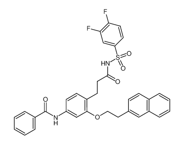 N-(3,4-difluorophenylsulfonyl)-3-(2-(2-(naphthalen-2-yl)ethoxy)-4-benzoylaminophenyl)propanamide CAS:499153-26-3 manufacturer & supplier