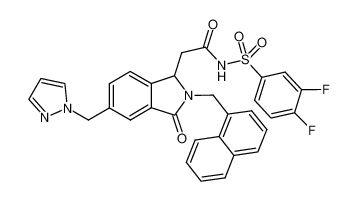 N-(3,4-difluorophenylsulfonyl)-2-(5-(pyrazol-1-ylmethyl)-2-(naphthalen-1-ylmethyl)isoindolin-3-one-1-yl)acetamide CAS:499154-07-3 manufacturer & supplier