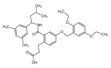 3-(2-((3-methyl-1-(3,5-dimethylphenyl)butyl)carbamoyl)-4-(2,5-diethoxybenzyloxy)phenyl)propanoic acid CAS:499156-15-9 manufacturer & supplier