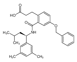 3-(2-(((1R)-3-methyl-1-(3,5-dimethylphenyl)butyl)carbamoyl)-4-benzyloxyphenyl)propanoic acid CAS:499157-01-6 manufacturer & supplier