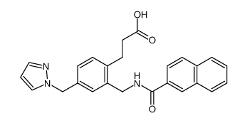 3-(4-(pyrazol-1-ylmethyl)-2-(naphthalen-2-ylcarbonylaminomethyl)phenyl)propanoic acid CAS:499157-13-0 manufacturer & supplier