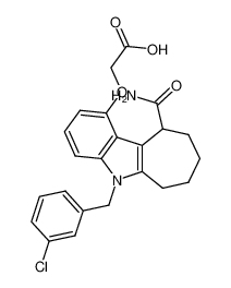 2-((10-carbamoyl-5-(3-chlorobenzyl)-5,6,7,8,9,10-hexahydrocyclohepta[b]indol-1-yl)oxy)acetic acid CAS:499220-32-5 manufacturer & supplier