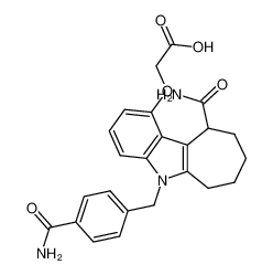 2-((10-carbamoyl-5-(4-carbamoylbenzyl)-5,6,7,8,9,10-hexahydrocyclohepta[b]indol-1-yl)oxy)acetic acid CAS:499220-45-0 manufacturer & supplier