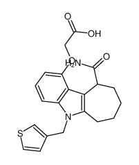 2-((10-carbamoyl-5-(thiophen-3-ylmethyl)-5,6,7,8,9,10-hexahydrocyclohepta[b]indol-1-yl)oxy)acetic acid CAS:499220-89-2 manufacturer & supplier