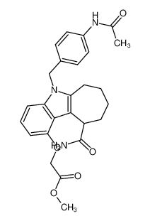 methyl 2-((5-(4-acetamidobenzyl)-10-carbamoyl-5,6,7,8,9,10-hexahydrocyclohepta[b]indol-1-yl)oxy)acetate CAS:499221-24-8 manufacturer & supplier