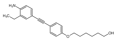 1-Hexanol, 6-[4-[(4-amino-3-ethylphenyl)ethynyl]phenoxy]- CAS:499239-27-9 manufacturer & supplier