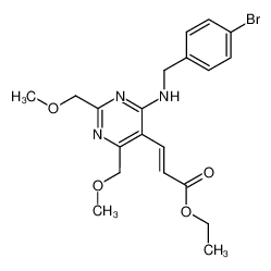 ethyl (E)-3-[4-(4-bromo-benzylamino)-2,6-bis(methoxymethyl)-5-pyrimidinyl]-2-propenoate CAS:499775-93-8 manufacturer & supplier