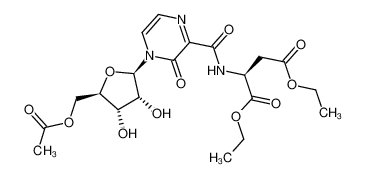 diethyl (2S)-2-{[(4-{(2R,3R,4S,5R)-5-[(acetyloxy)methyl]-3,4-dihydroxytetrahydro-2-furanyl}-3-oxo-3,4-dihydro-2-pyrazinyl)carbonyl]amino}butanedioate CAS:499785-90-9 manufacturer & supplier