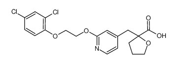 2-({2-[2-(2,4-dichlorophenoxy)ethoxy]-4-pyridyl}methyl)-tetrahydrofuran-2-furancarboxylic acid CAS:499787-87-0 manufacturer & supplier