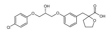 2-{3-[3-(4-chlorophenoxy)2(R)-hydroxypropoxy]-benzyl}tetrahydro-2-furancarboxylic acid CAS:499788-48-6 manufacturer & supplier