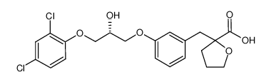 2-{3-[3-(2,4-dichlorophenoxy)2(R)-hydroxypropoxy]-benzyl}tetrahydro-2-furancarboxylic acid CAS:499788-50-0 manufacturer & supplier