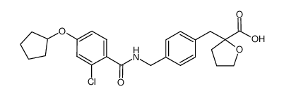 2-(4-{[(2-chloro-4-cyclopentyloxybenzoyl)amino]methyl}-benzyl)tetrahydro-2-furancarboxylic acid CAS:499789-08-1 manufacturer & supplier