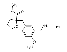 methyl 2-[3-(ammoniomethyl)-4-methoxybenzyl]tetrahydro-2-furancarboxylate chloride CAS:499789-32-1 manufacturer & supplier