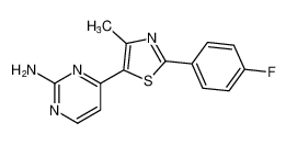 2-Pyrimidinamine, 4-[2-(4-fluorophenyl)-4-methyl-5-thiazolyl]- CAS:499795-93-6 manufacturer & supplier