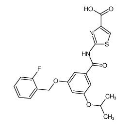 2-(3-((2-fluorobenzyl)oxy)-5-isopropoxybenzamido)thiazole-4-carboxylic acid CAS:499989-71-8 manufacturer & supplier