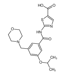 2-(3-isopropoxy-5-(morpholinomethyl)benzamido)thiazole-5-carboxylic acid CAS:499989-94-5 manufacturer & supplier