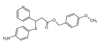 3-(4-Amino-phenylsulfanyl)-3-pyridin-3-yl-propionic acid 4-methoxy-benzyl ester CAS:675598-92-2 manufacturer & supplier