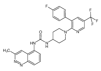 1-(1-(3-(4-fluorophenyl)-5-(trifluoromethyl)pyridin-2-yl)piperidin-4-yl)-3-(3-methylcinnolin-5-yl)urea CAS:675602-31-0 manufacturer & supplier