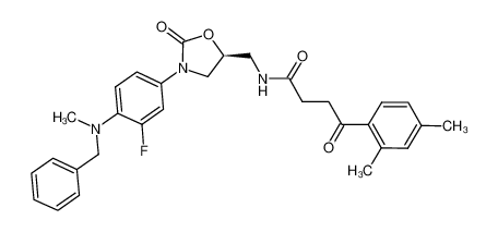 (S)-N-[[3-(3-fluoro-4-[methylbenzylamino]phenyl)-2-oxo-5-oxazolidinyl]methyl]-4-(2,4-dimethylphenyl)-4-oxobutanamide CAS:675609-14-0 manufacturer & supplier