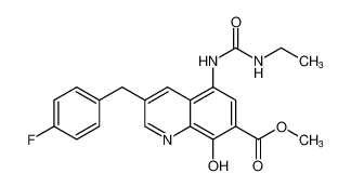 methyl 5-(3-ethylureido)-3-(4-fluorobenzyl)-8-hydroxyquinoline-7-carboxylate CAS:675610-28-3 manufacturer & supplier