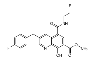 methyl 3-(4-fluorobenzyl)-5-((2-fluoroethyl)carbamoyl)-8-hydroxyquinoline-7-carboxylate CAS:675610-75-0 manufacturer & supplier