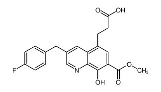 3-(3-(4-fluorobenzyl)-8-hydroxy-7-(methoxycarbonyl)quinolin-5-yl)propanoic acid CAS:675611-59-3 manufacturer & supplier