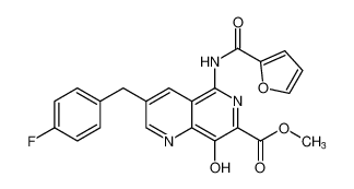 methyl 3-(4-fluorobenzyl)-5-(furan-2-carboxamido)-8-hydroxy-1,6-naphthyridine-7-carboxylate CAS:675612-82-5 manufacturer & supplier