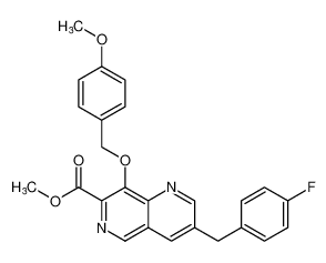 methyl 3-(4-fluorobenzyl)-8-((4-methoxybenzyl)oxy)-1,6-naphthyridine-7-carboxylate CAS:675615-64-2 manufacturer & supplier