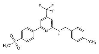 N-(4-methylbenzyl)-6-(4-(methylsulfonyl)phenyl)-4-(trifluoromethyl)pyridin-2-amine CAS:675618-67-4 manufacturer & supplier