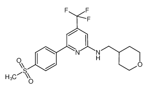 6-(4-(methylsulfonyl)phenyl)-N-((tetrahydro-2H-pyran-4-yl)methyl)-4-(trifluoromethyl)pyridin-2-amine CAS:675619-61-1 manufacturer & supplier