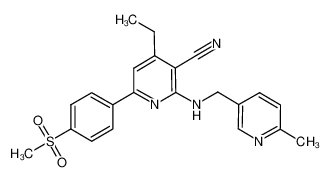 4-ethyl-2-{[(6-methyl-3-pyridinyl)methyl]amino}-6-[4-(methylsulfonyl)phenyl]-3-pyridinecarbonitrile CAS:675619-91-7 manufacturer & supplier