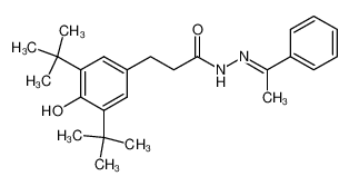 3-(3,5-Di-tert-butyl-4-hydroxy-phenyl)-propionic acid [1-phenyl-eth-(Z)-ylidene]-hydrazide CAS:67575-05-7 manufacturer & supplier