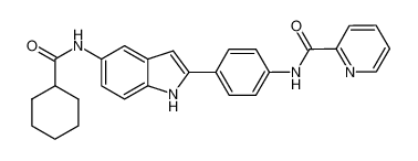 N-(4-(5-(cyclohexanecarboxamido)-1H-indol-2-yl)phenyl)picolinamide CAS:675821-11-1 manufacturer & supplier