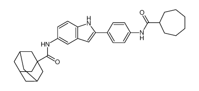 N-(2-(4-(cycloheptanecarboxamido)phenyl)-1H-indol-5-yl)adamantane-1-carboxamide CAS:675821-24-6 manufacturer & supplier