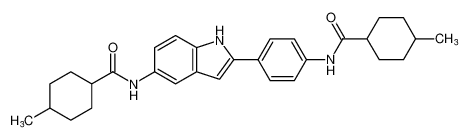 4-methyl-N-(4-(5-(4-methylcyclohexane-1-carboxamido)-1H-indol-2-yl)phenyl)cyclohexane-1-carboxamide CAS:675821-56-4 manufacturer & supplier