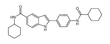 2-(4-(cyclohexanecarboxamido)phenyl)-N-cyclohexyl-1H-indole-5-carboxamide CAS:675822-32-9 manufacturer & supplier