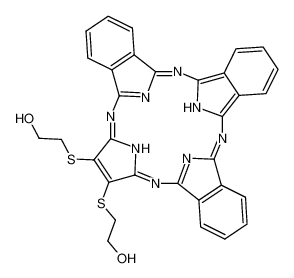 22,23-di(2-hydroxyethylthio)-μ-27H,29H-tribenzo[b,g,l]porphyrazine CAS:675832-95-8 manufacturer & supplier